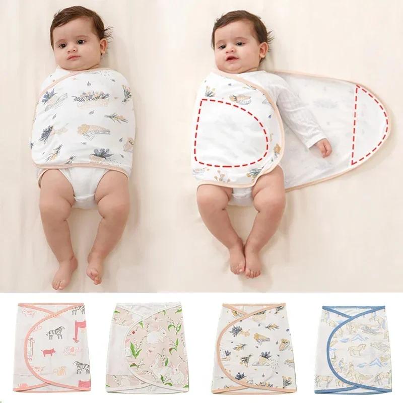 Couverture d'emmaillotage en coton pour bébé de 0 à 6 mois, couverture d'emmaillotage Anti-surprise,