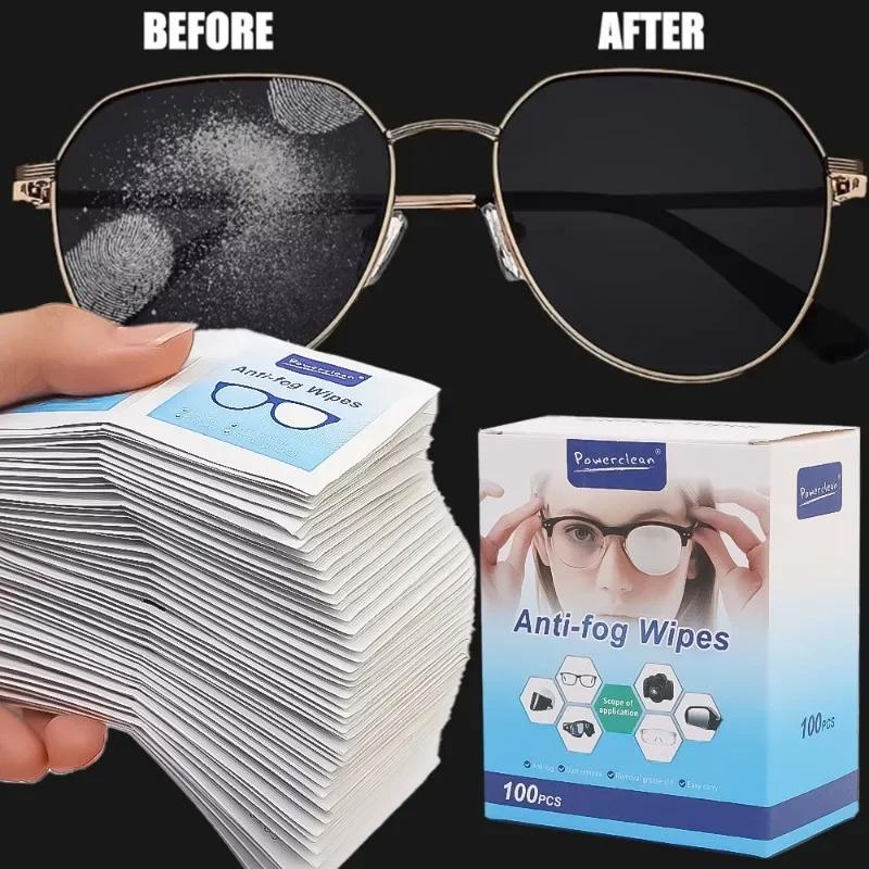 10/100 pièces lunettes nettoyage papier humide jetable Anti-buée brumisation dépoussiéreur lentille