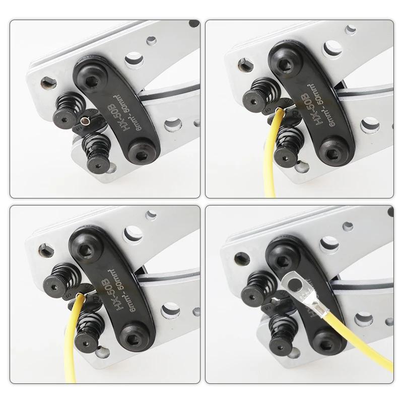 Outil de sertissage manuel de câble Portable, pince à sertir HX-50B 6-50mm 2/AWG 10-0, pince à serti