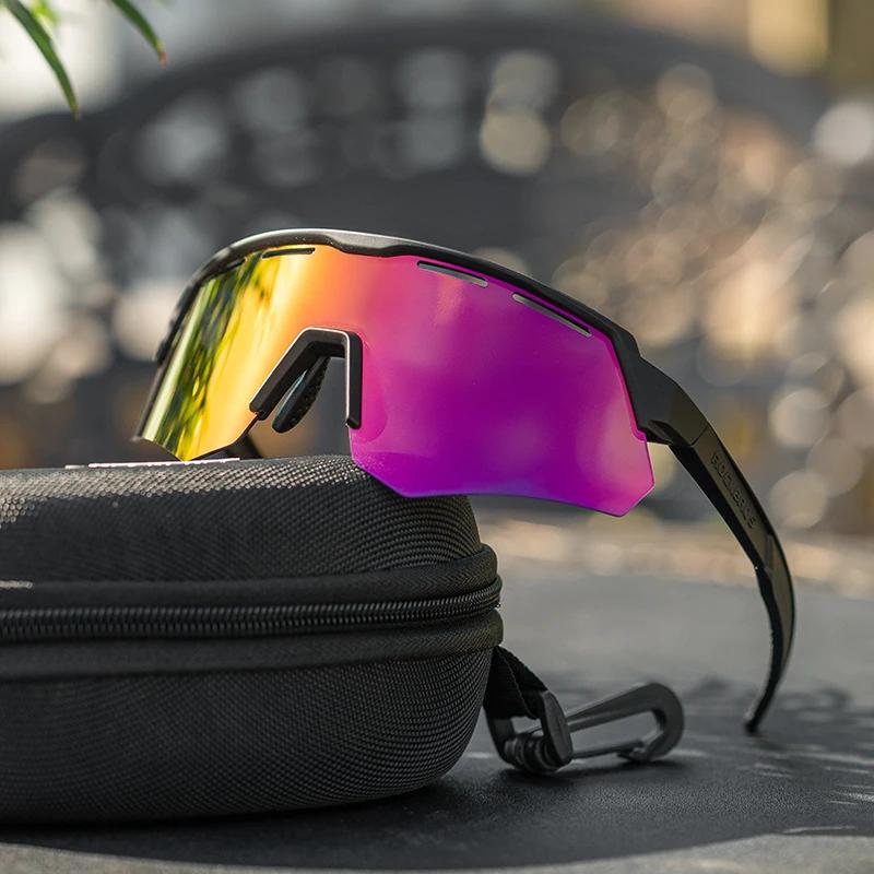 ROCKBROS – lunettes de vélo polarisées pour hommes et femmes, 4 lentilles, vtt, cyclisme sur route,