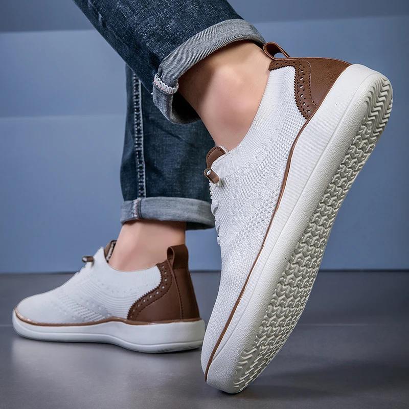 Chaussures de Marche Larges et Légères pour Homme, Souliers Décontractés de Grande Taille, Adaptés a