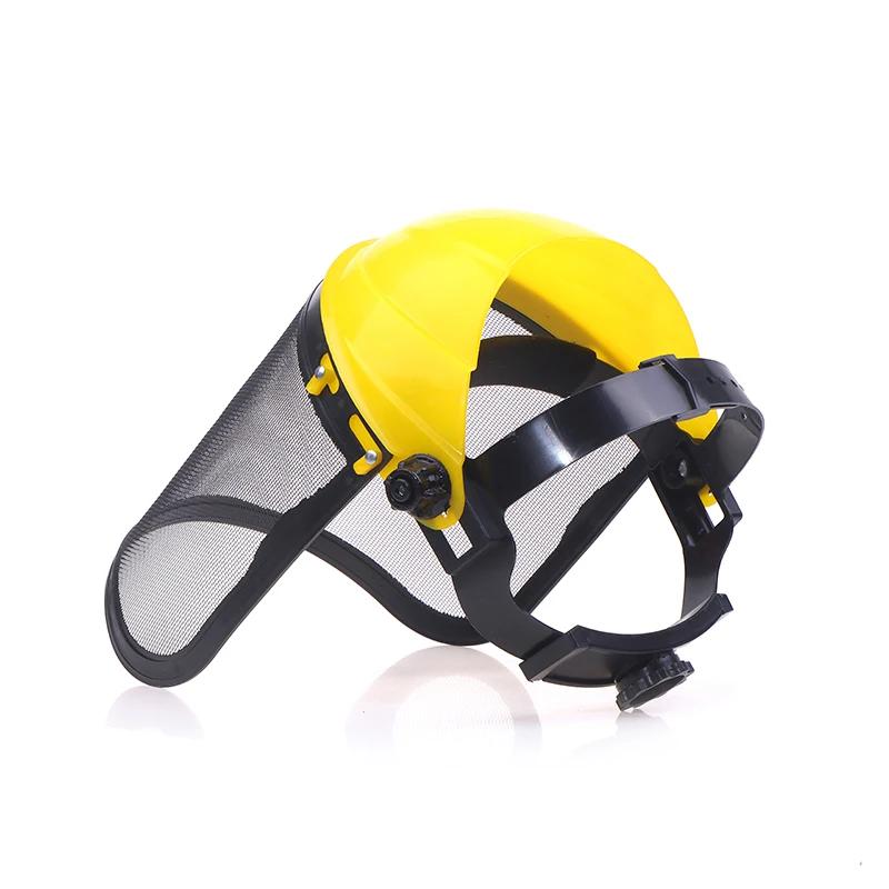 Casque de sécurité pour coupe gazon de jardin, 1 pièce, chapeau avec masque de Protection complet en