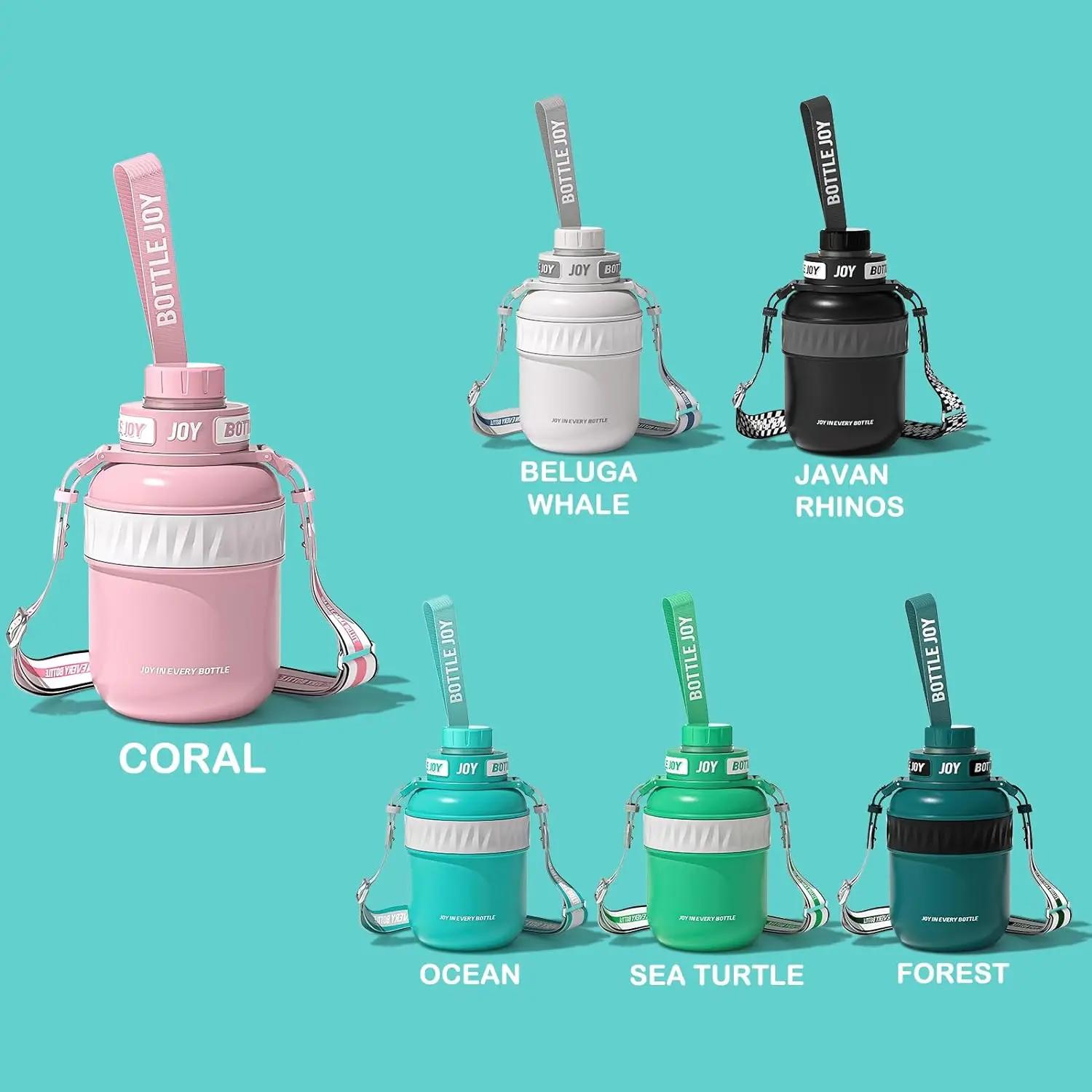 Bouteille d'eau en acier inoxydable pour enfants, double isolation, écologique, lave-vaisselle, couv