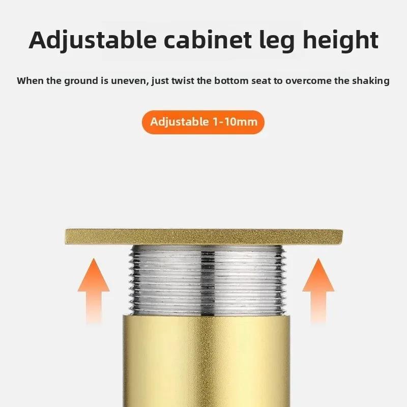 4 pièces 6-30 cm pieds de meubles en alliage d'aluminium pieds réglables en métal, pour pieds de Tab