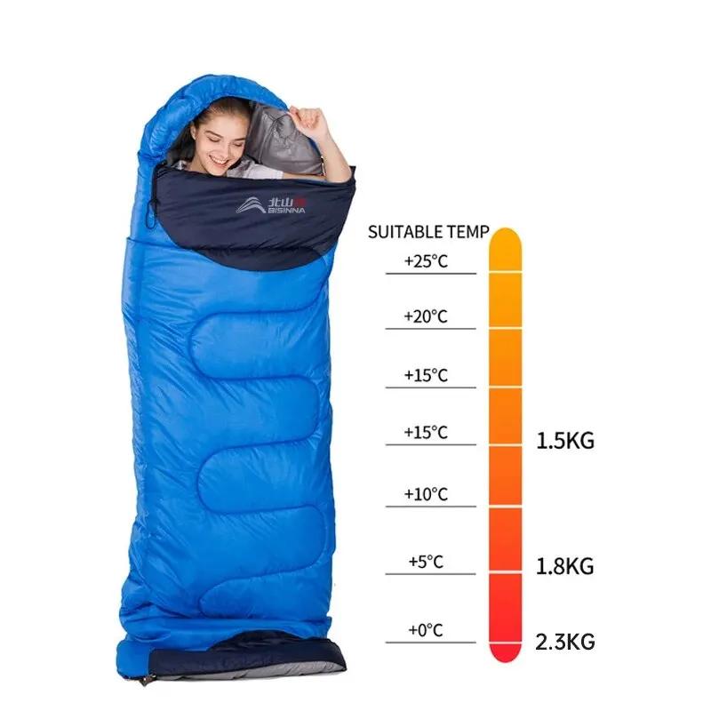 BISINNA Camping sac de couchage ultraléger imperméable hiver enveloppe chaude sac à dos sacs de couc