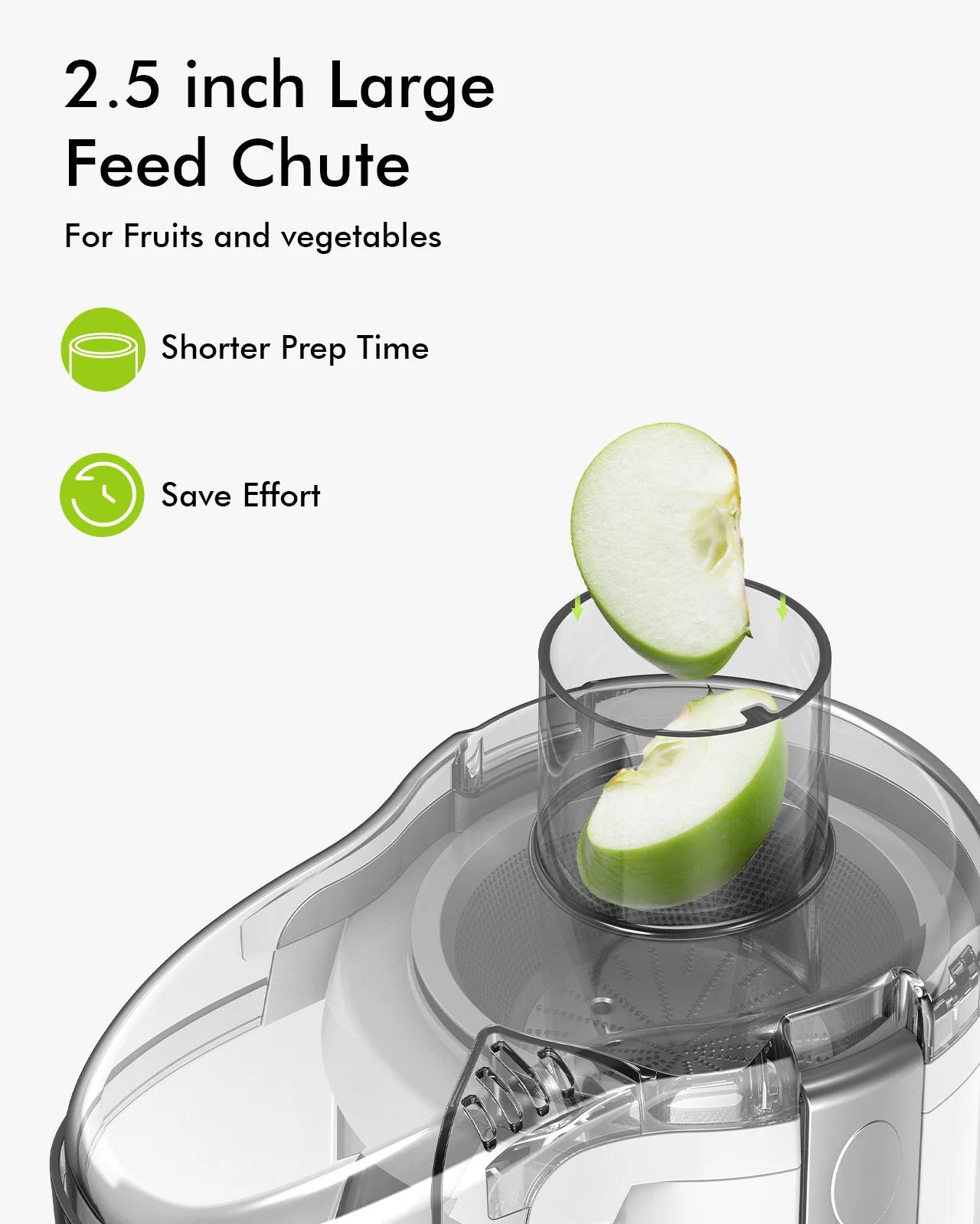 SiFENE-Machine à jus compacte, extracteur de jus centrifuge pour jus de fruits et légumes, 3 vitesse