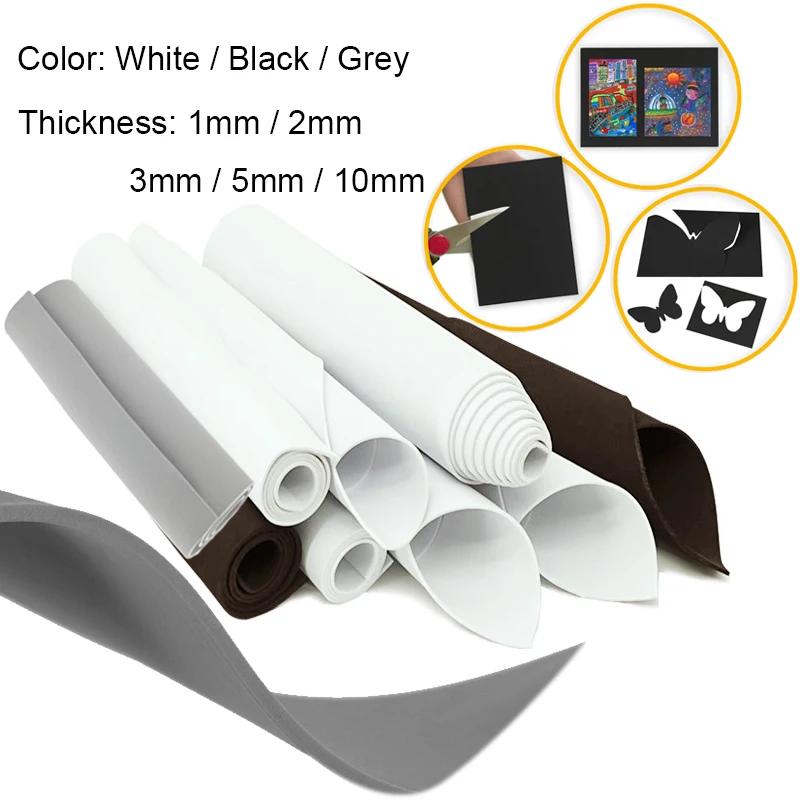 Feuilles de mousse EVA noires et blanches, feuilles d'EVA pour loisirs créatifs, faciles à découper,