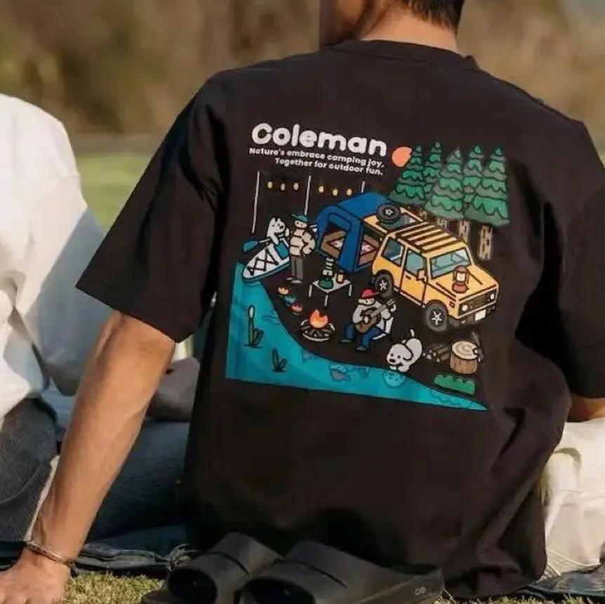 Marque coréenne haut de gamme Coleman – Nouvelle collection été 2026 – T-shirt unisexe à col rond et