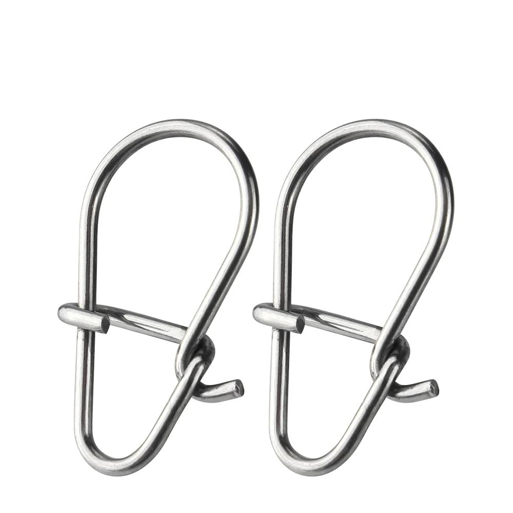 DNDYUJU 100X pêche belle broche à crochet 304 en acier inoxydable roulant pivotant leurre connecteur