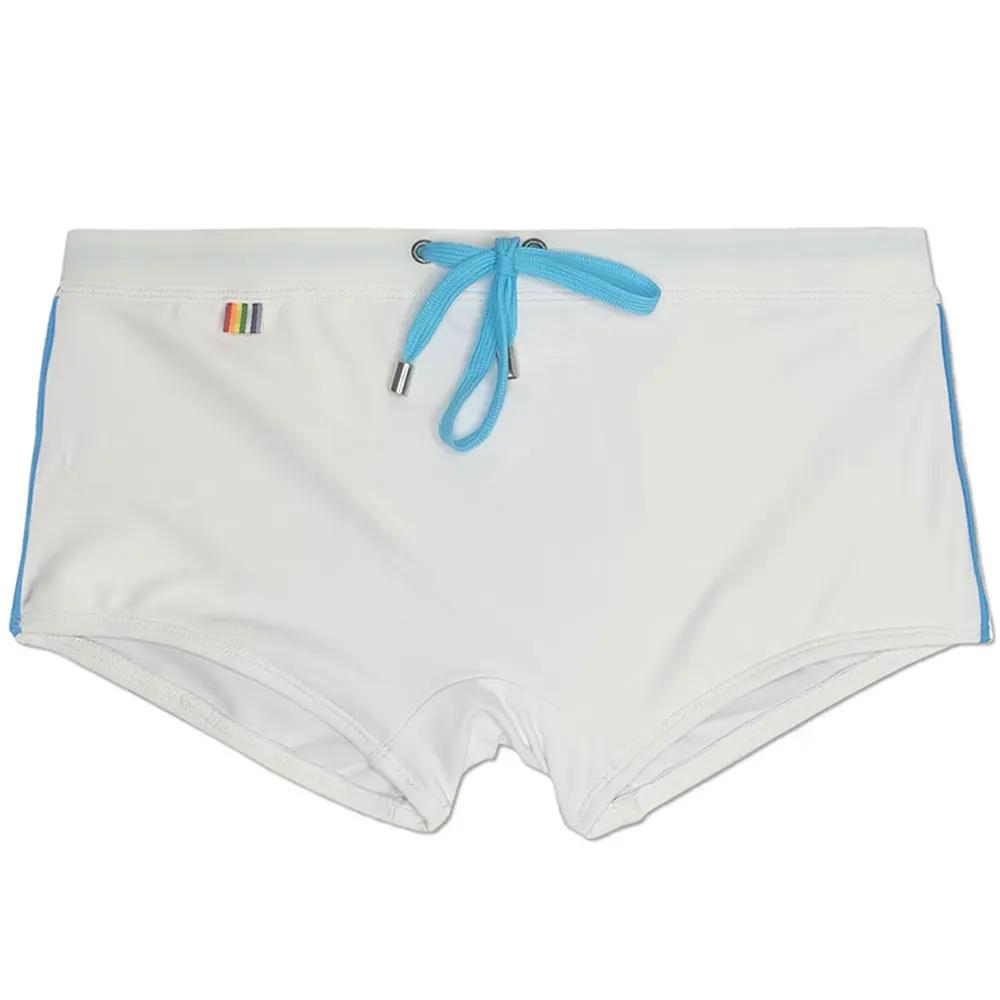 Slip Sexy maillot de bain serré Stretch arc-en-ciel maillot de bain hommes marque Surf été plage pan