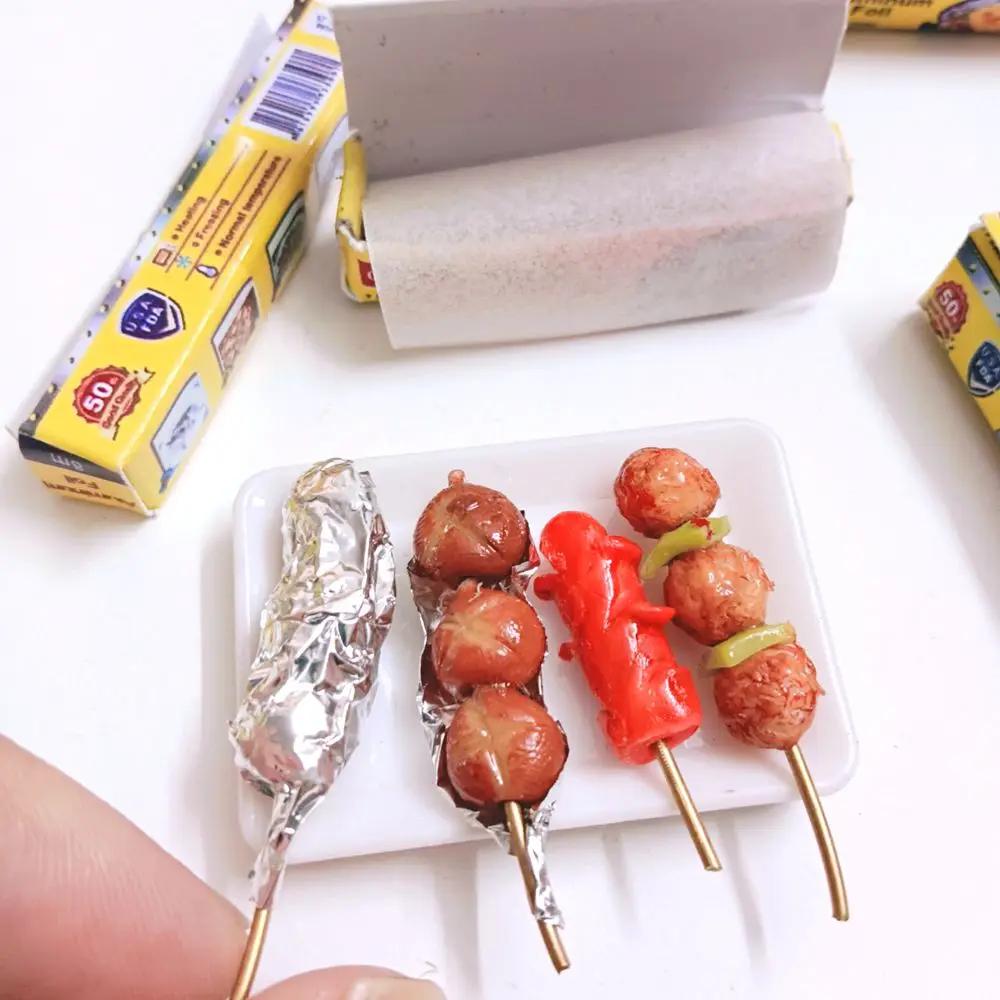 Maison de poupée Miniature à l'échelle 1/6, papier de cuisson antiadhésif/remplacement en aluminium,