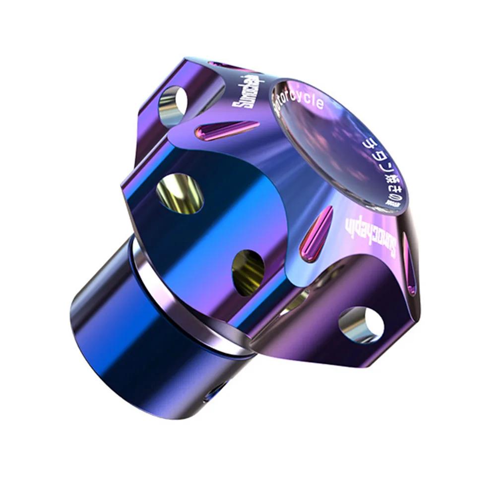 Porte-clés universel en aluminium modifié, bleu brûlé, bricolage, coque adaptée à la moto, voiture,