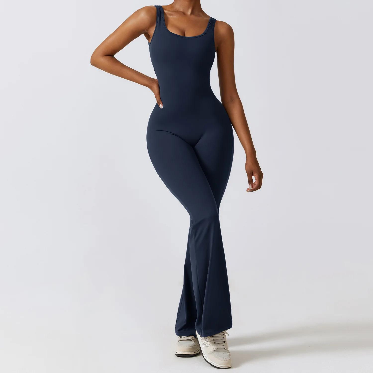 Femmes survêtement Sexy combinaisons Yoga costume une pièce Sport Fitness ensemble d'entraînement ex