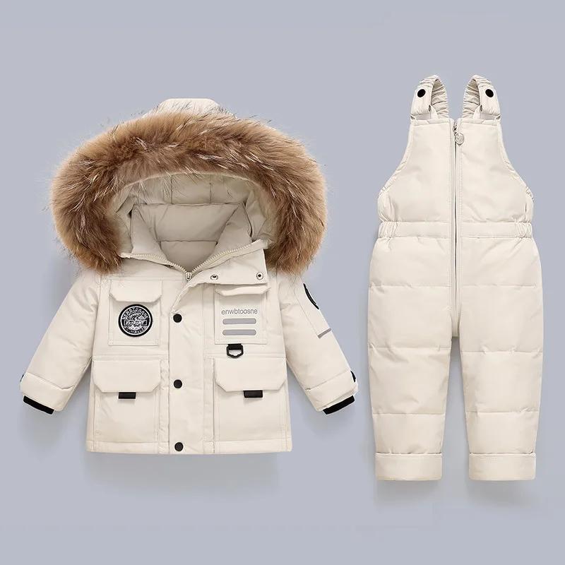 Parka d'hiver pour enfants, combinaison de ski pour filles, ensemble de vêtements pour bébé garçon,