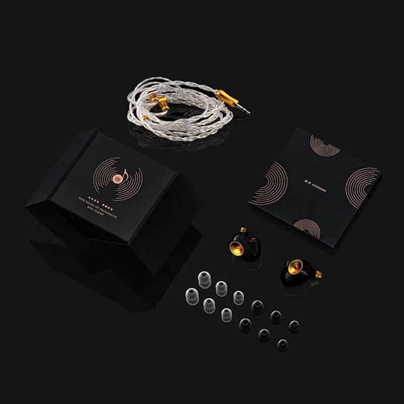 EPZ Q5 écouteurs filaires HIFI céramique carbone Nano bobine mobile IEM dans l'oreille moniteur MMCX