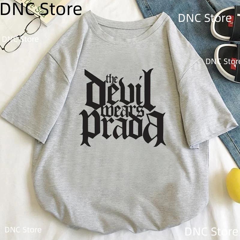 T-Shirt à manches courtes pour femmes, avec impression graphique du film drôle « The Devil Wears P