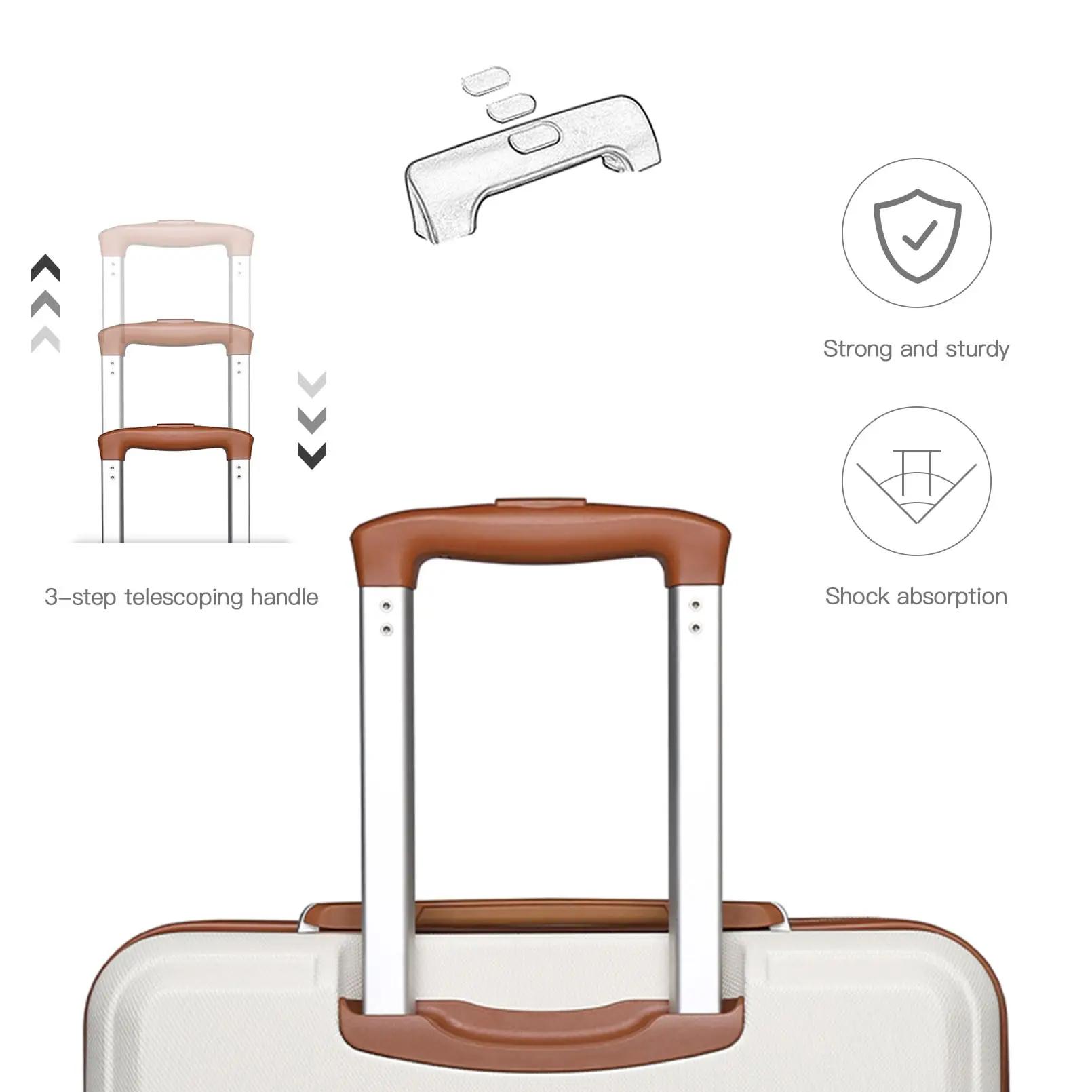 Kono Valise d'habitacle légère – Coque rigide ABS 20/24/28 pouces, convient à EasyJet sous le siège,