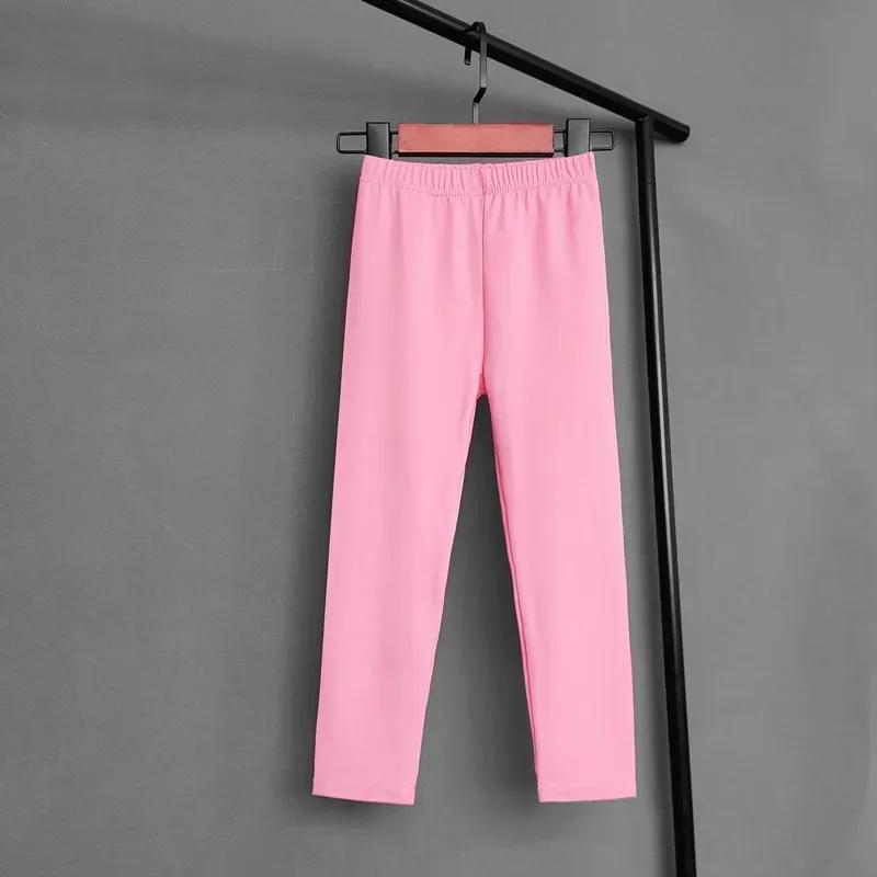 Leggings moulants solides pour enfants, pantalons pour documents, pantalons pour enfants, pantalons