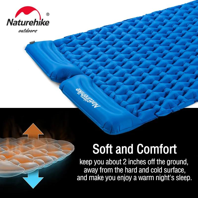 Naturehike – matelas de Camping ultraléger, Double matelas à Air, lit pliant d'extérieur, coussin de