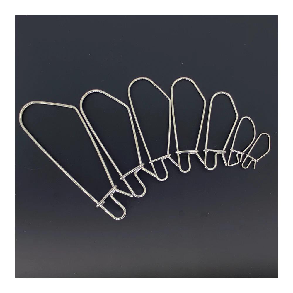 5 pièces 40/50/75/90/100/110/140mm leurre en acier inoxydable fermoir à poisson vivant fermoir à poi