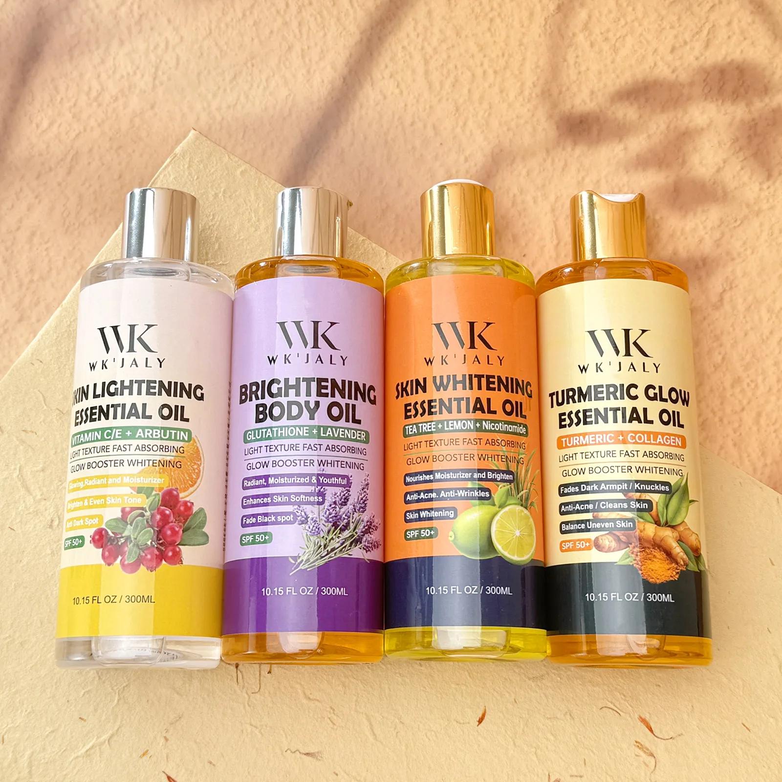 WK JALY Huile corporelle éclaircissante Niacinamide pour toute la peau, avec arbre à thé, citron, él