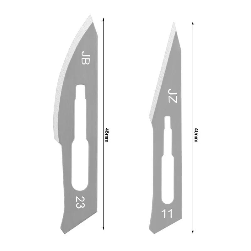 Scalpel métallique en acier au carbone, 11 #23 #, manche sphérique, bricolage, réparation de coupe,