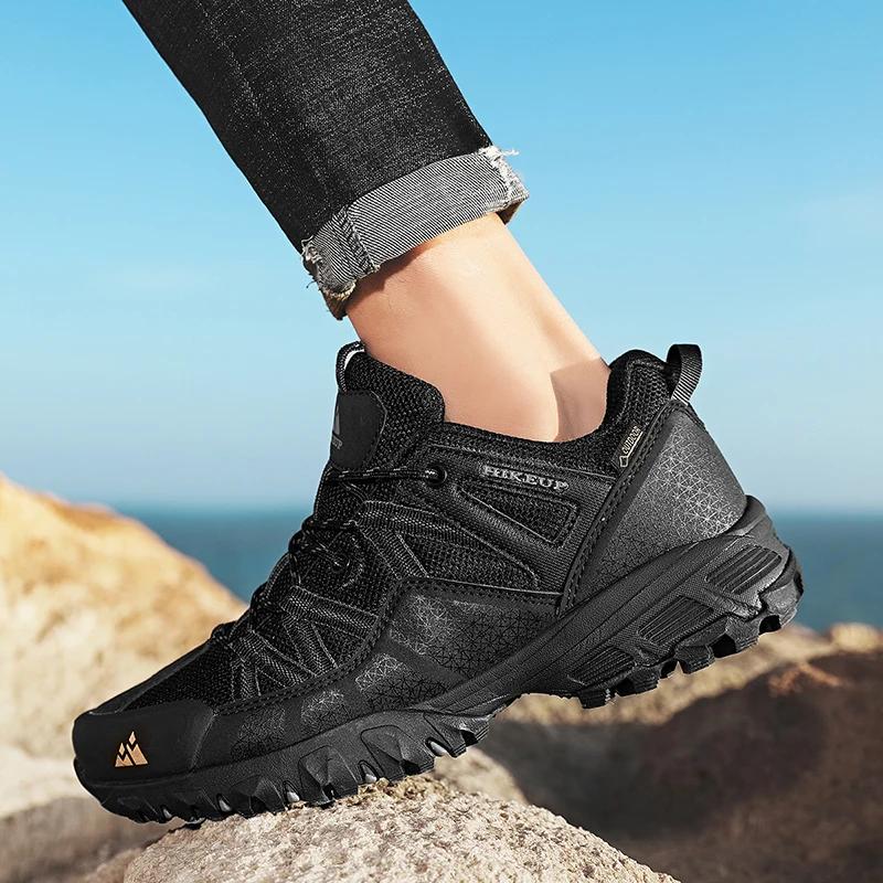 HIKEUP chaussures de randonnée pour hommes baskets de Trekking pour hommes chaussures d'escalade sem