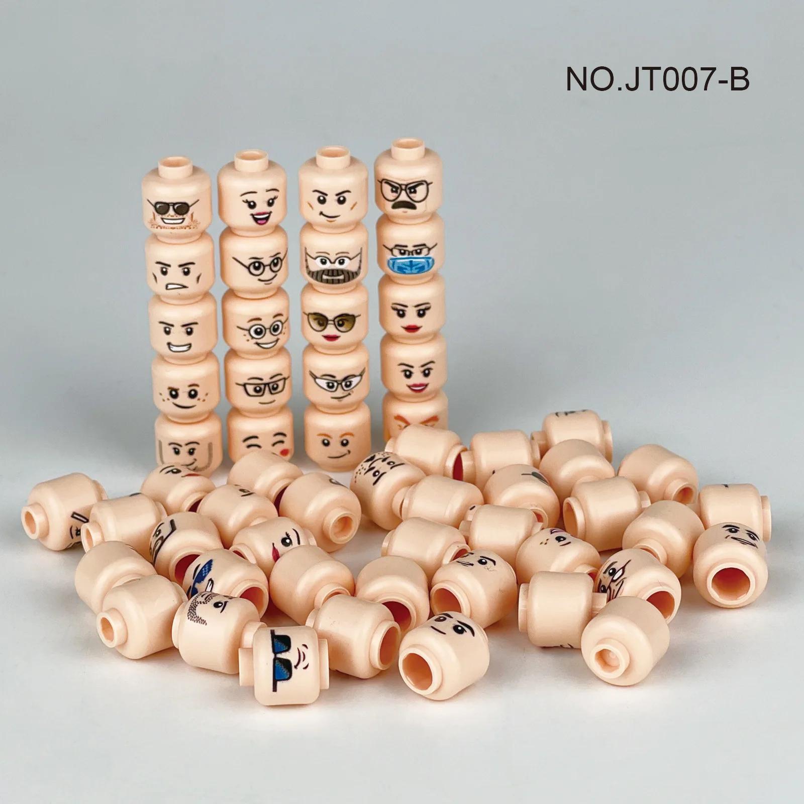 Hot 56 pcs/lot Mini Figure tête créative visages rire cri mignon Expression faciale briques blocs de