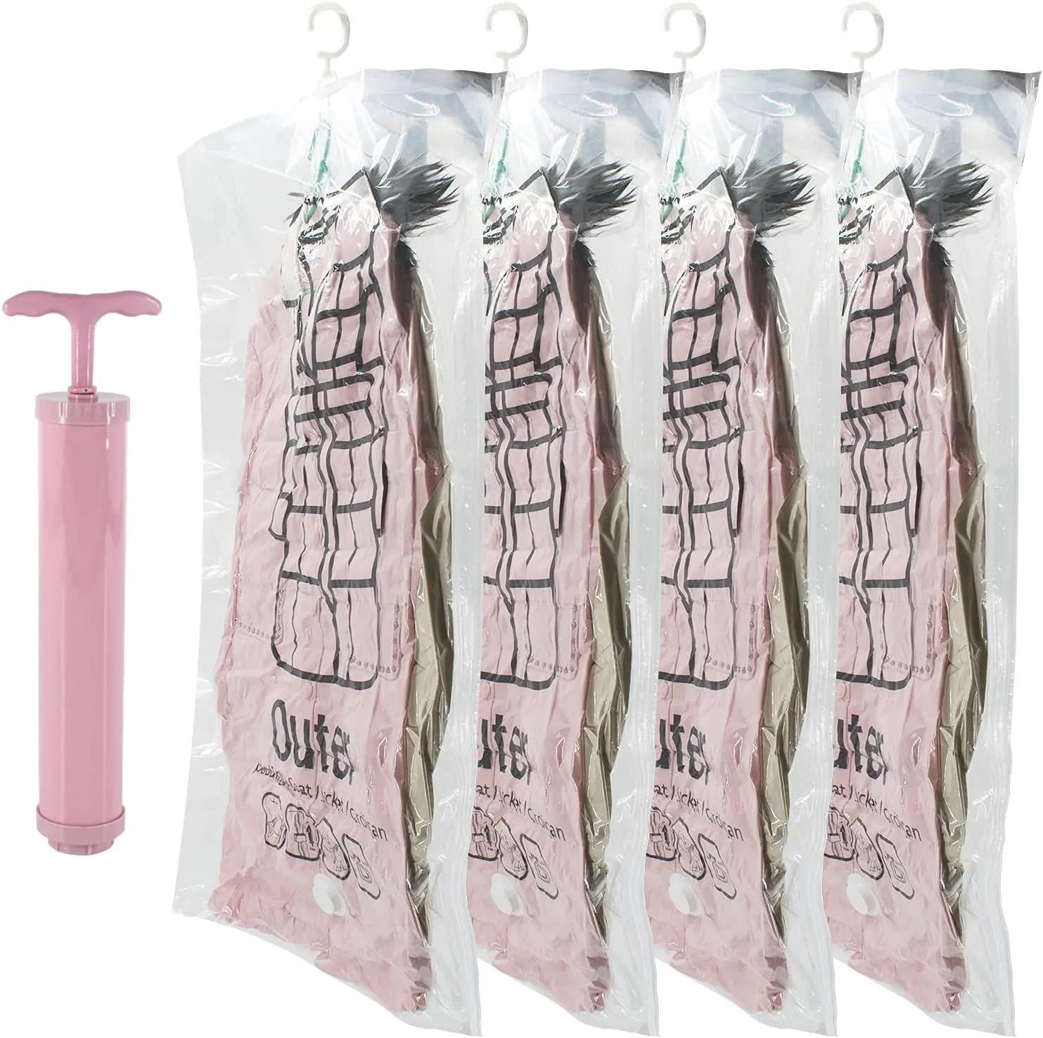 Sac de rangement sous vide suspendu, sacs de rangement scellés pour vêtements pour costumes, manteau