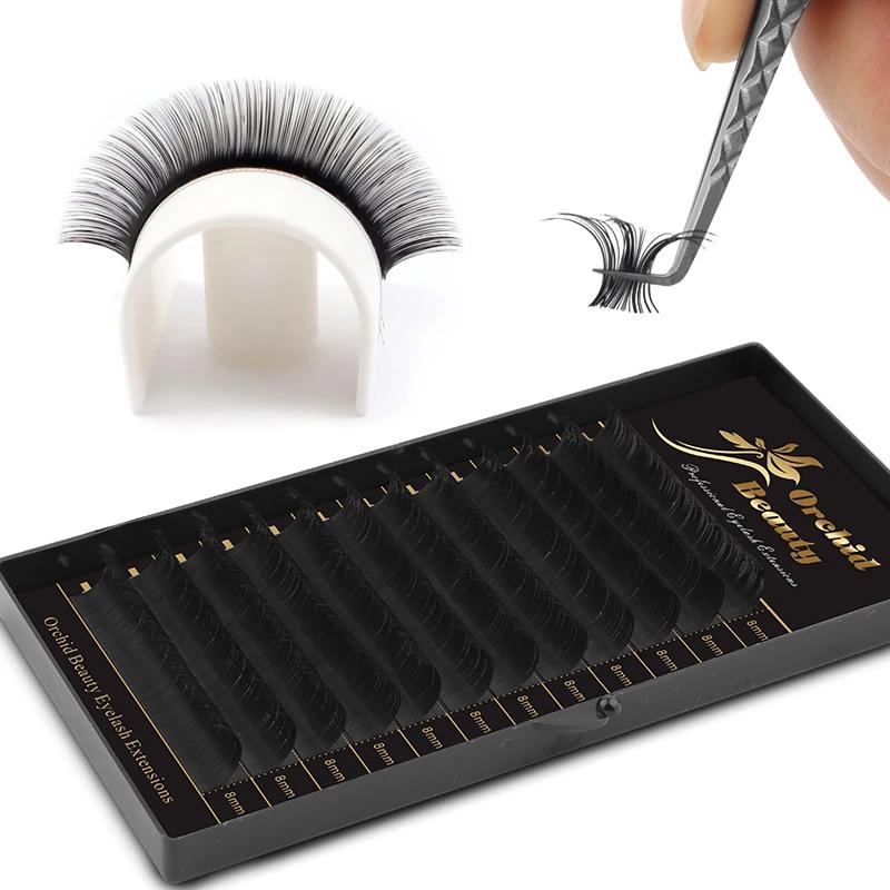 Lot de faux-cils orchidées 8-15mm, extensions de cils en faux vison de qualité supérieure, mélange d