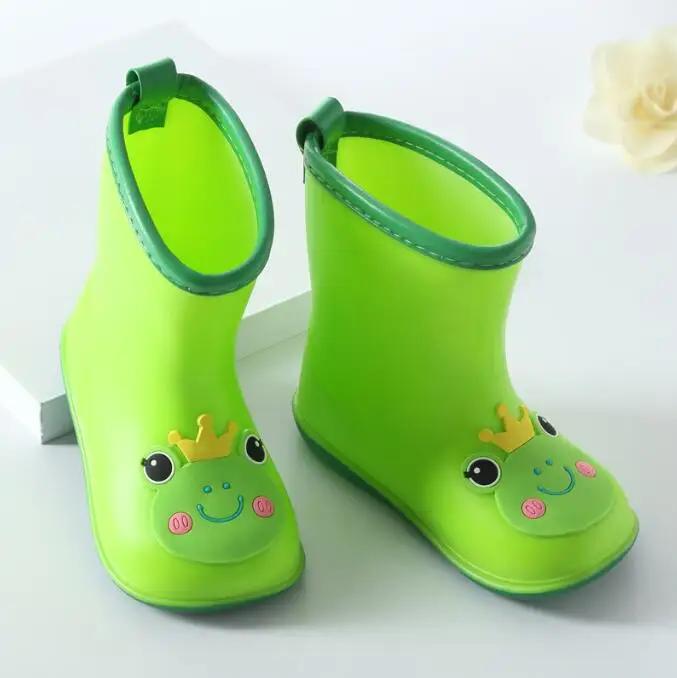 Bottes de pluie imperméables pour enfants, couleur unie, confortables, antidérapantes, durables, pou