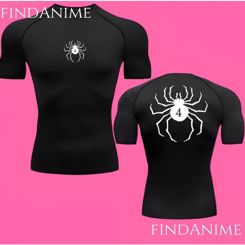 T-shirts de compression Spider, T-shirt de compression Anime Phantom Troupe Hunter x Hunter, T-shirt
