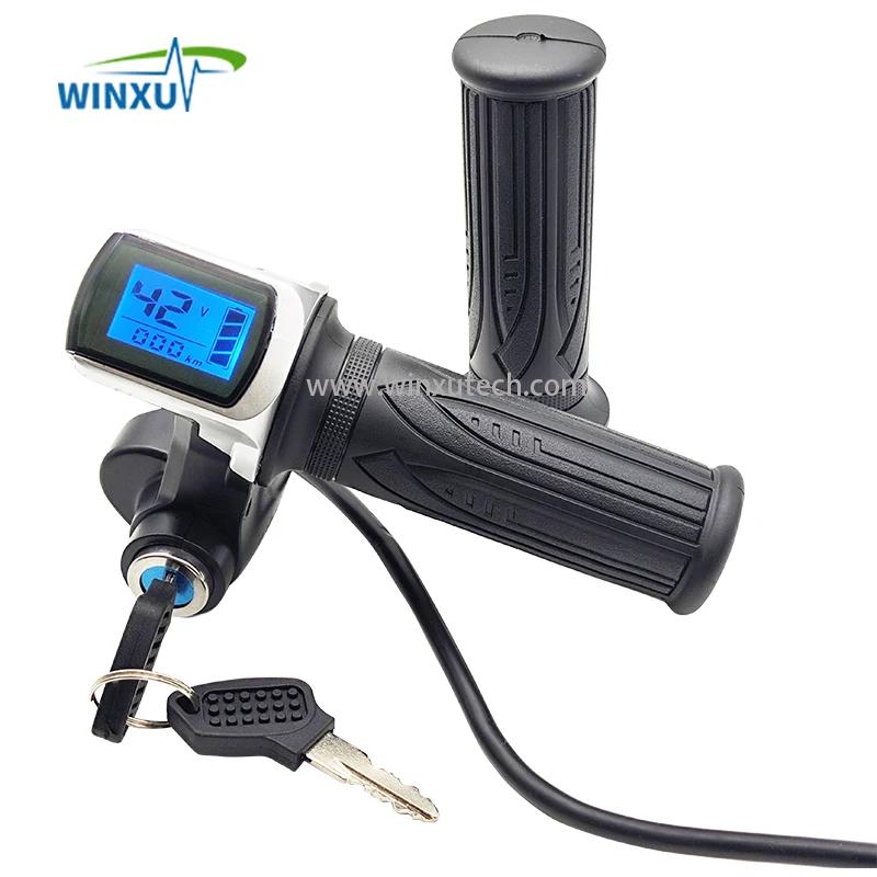 Accélérateur LCD pour vélo électrique, affichage de la vitesse, 24V 36V 48V