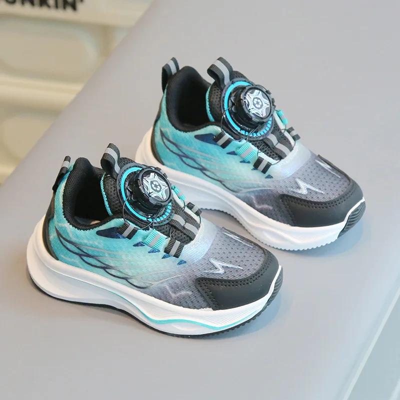 Tenis enfant chaussure baskets décontractées pour garçon enfant chaussure pour fille boutons rotatif