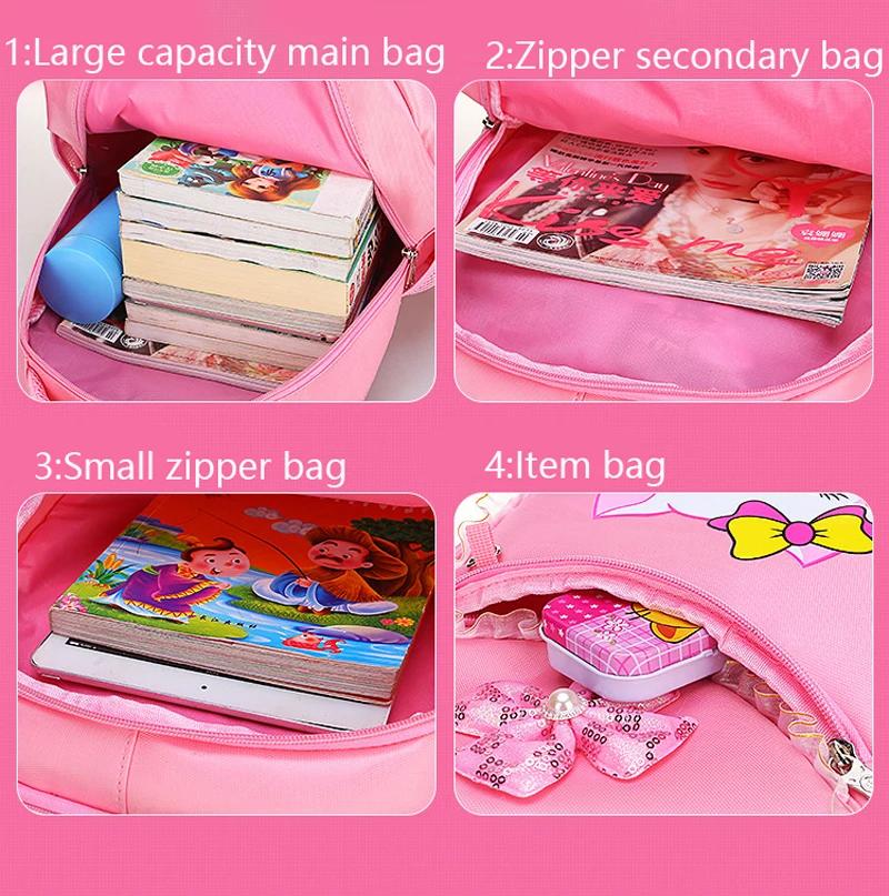 Sac à dos pour enfants rose chat mignon maternelle enfant sac d'école sac à dos fille étudiant adole