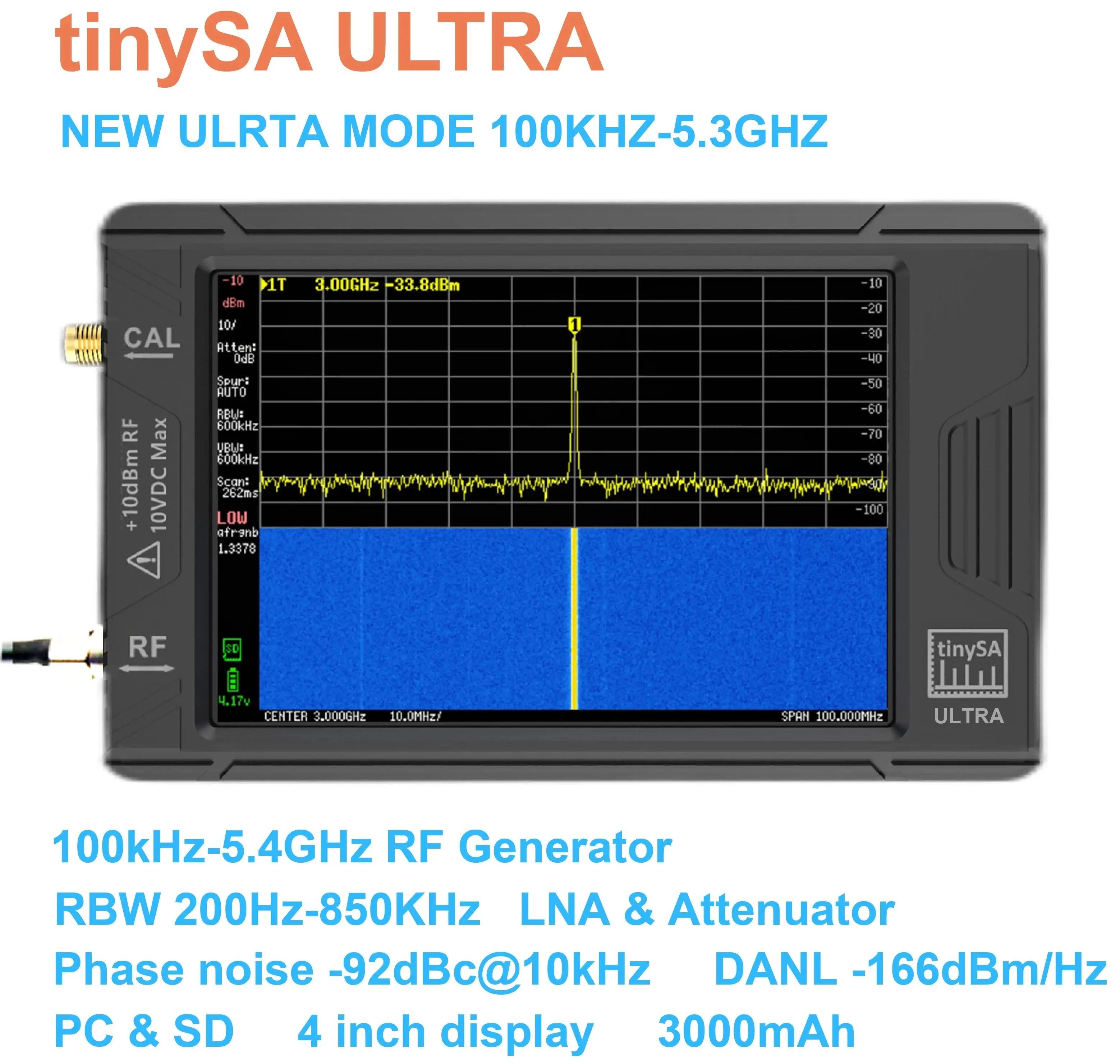 Anslyzer Tinysa Ultra-Tinysa Analyzer, 2.8 ", écran 4", entrée 100, 5.3GHz, version de carte 32 Go,