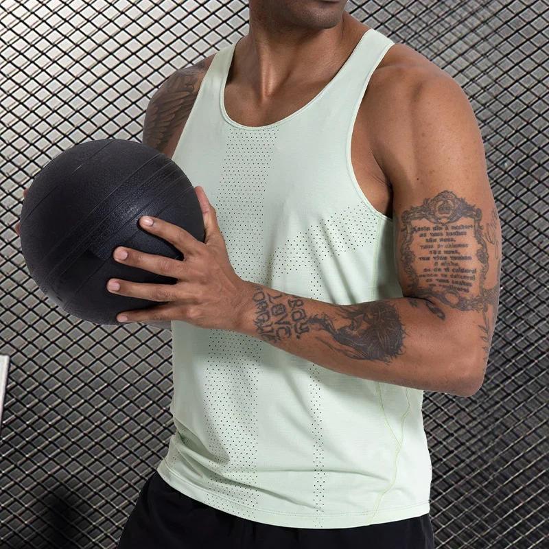 T-shirt sans manches pour hommes, vêtements de sport, basket-ball, Fitness, entraînement, débardeur,