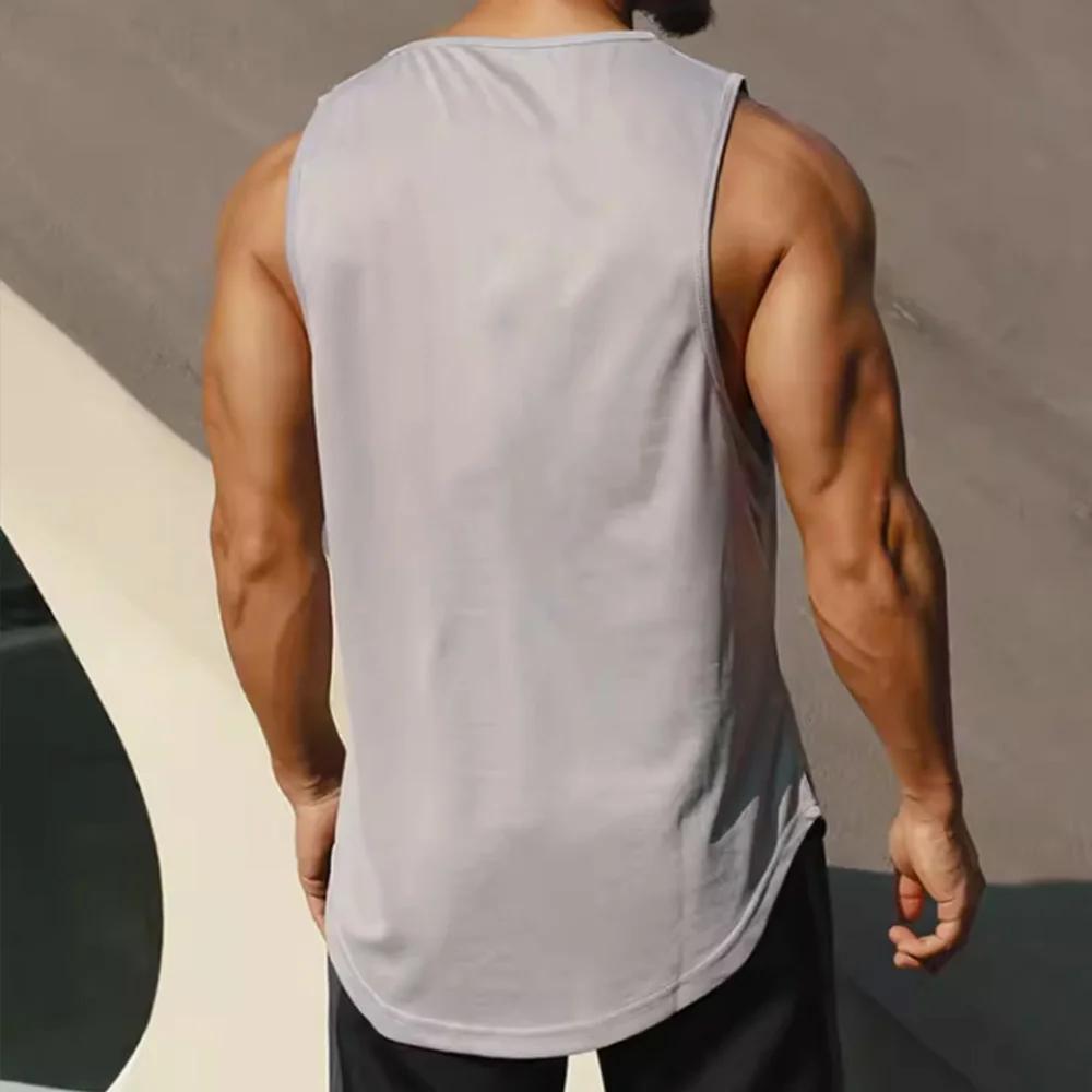 T-Shirt sport sans manches homme débardeur respirant séchage rapide course entraînement Marathon Fitness