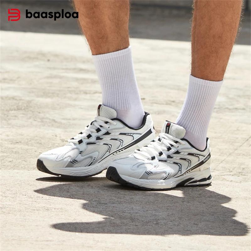 Bassploa-Chaussures de course décontractées pour hommes, baskets en maille, chaussures de sport resp