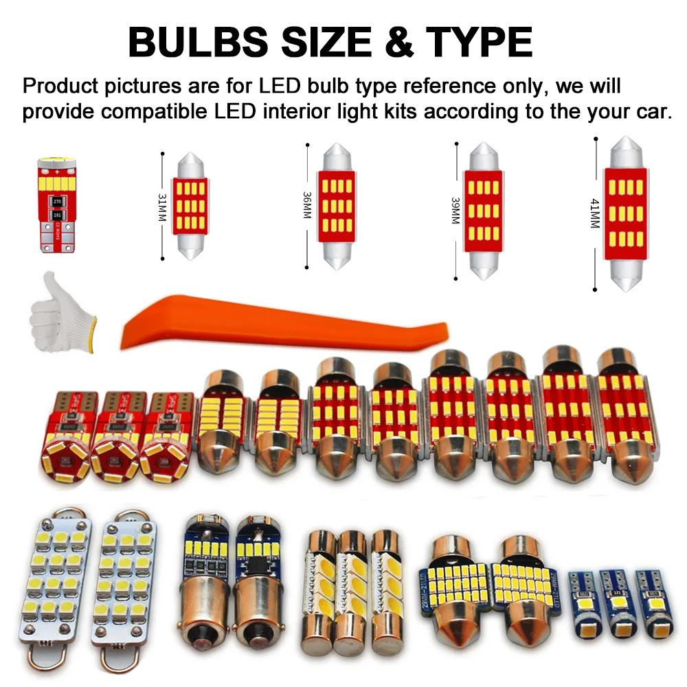 MDNG 8 pièces Kit d'éclairage intérieur LED Canbus pour Mazda 3 2004 2005 2006 2007 2008 2009 lampe
