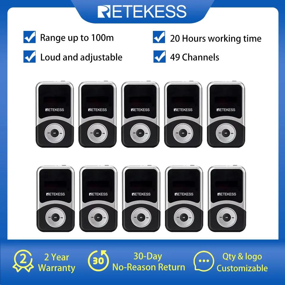 RETEKESS T131S 10 récepteurs pour guide touristique, système de guide touristique sans fil T130 de 2