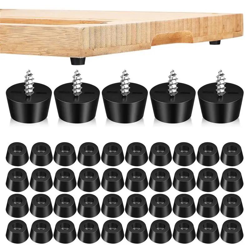 Coussinets de pieds en caoutchouc PVC pour meubles, poignées de planche à découper, pieds anti-appar