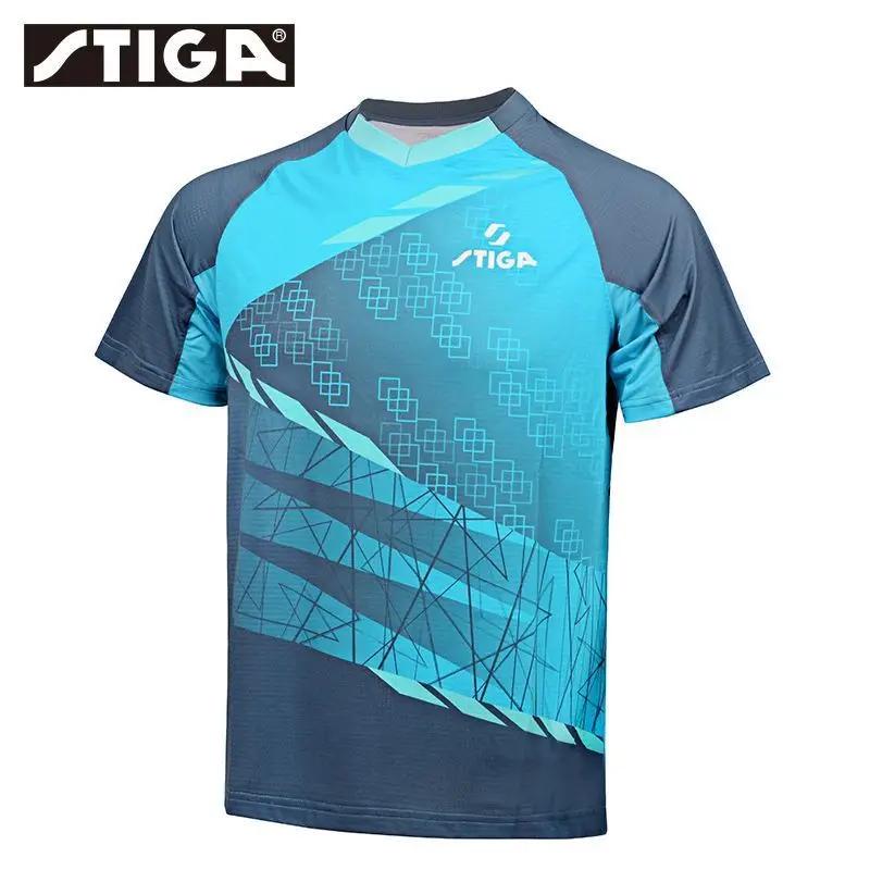 STIGA – haut de Tennis de Table pour hommes et femmes, imprimé dégradé, vêtements de sport à manches