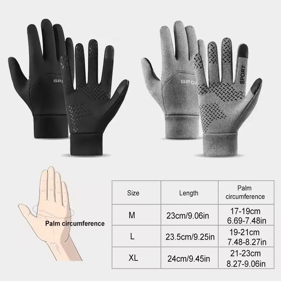 Gants chauds pour hommes et femmes, écran tactile, en peluche, pour Sports de plein air, coupe-vent