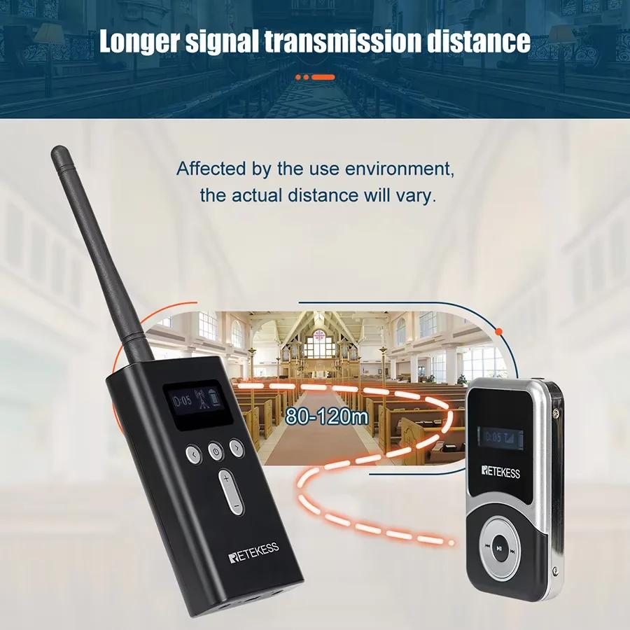 Retekess T130S Guide audio du système de guide touristique, 2e génération T130 micro transmetteur lo