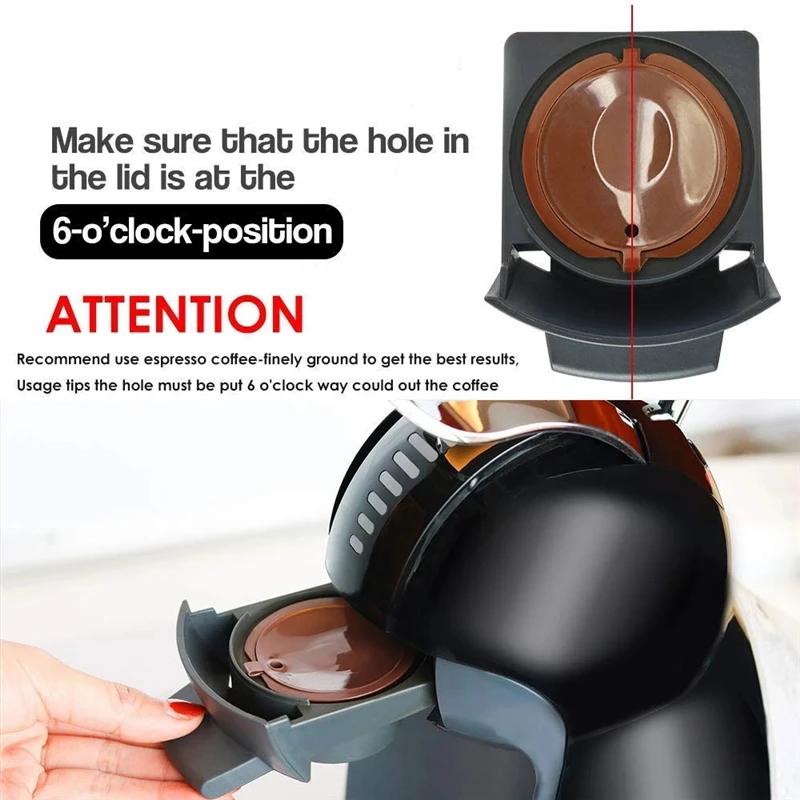4 pièces/ensemble Dolce Gusto Plsatic rechargeable café Capsule filtre tasse 200 fois réutilisable c