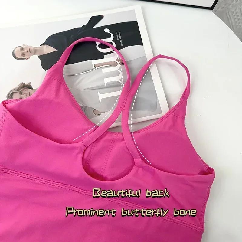 Leggings taille haute yoga femme 2 pièces - Ensemble fitness sexy dos croisé élasticité Y sport