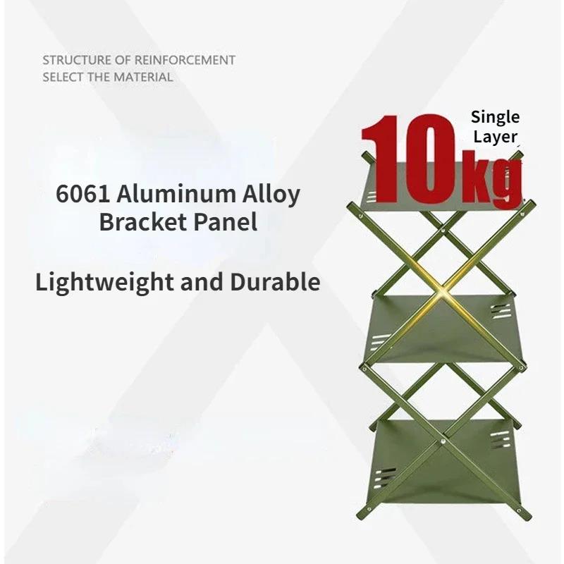 MOUNTAINHIKER support à trois niveaux étagère de rangement extérieure étagère pliante Portable Campi