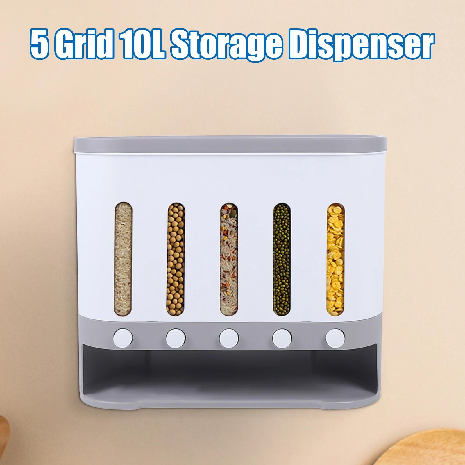 Récipient de stockage de riz séparé, distributeur de riz aux céréales, supports automatiques en plas