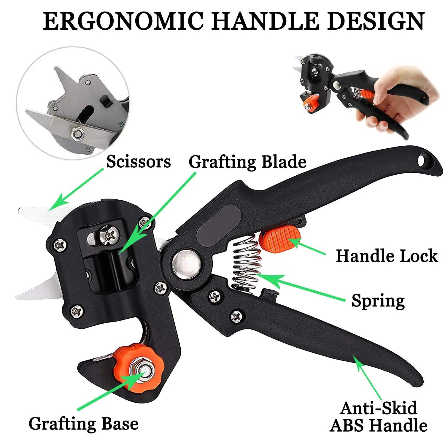 Kit d'outils de greffage de jardin 2 en 1, 2CM / 3CM, Film de greffage, ciseaux de greffage, branche
